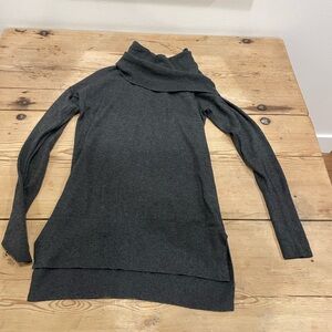 LOFT Charcoal Cowl Neck Sweater